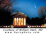 Hale Bop comet over UVA Rotunda